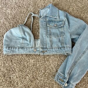 SHEIN Light Blue Denim Jacket